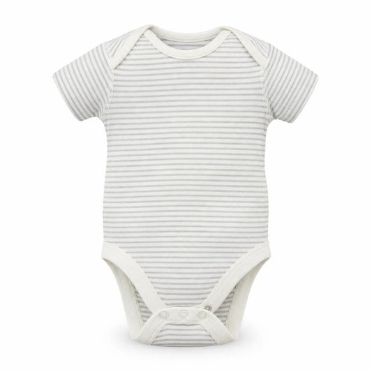 Front view of Marks & Spencer Baby Multicoloured Striped Leotard One-Piece, size 0-3, Months