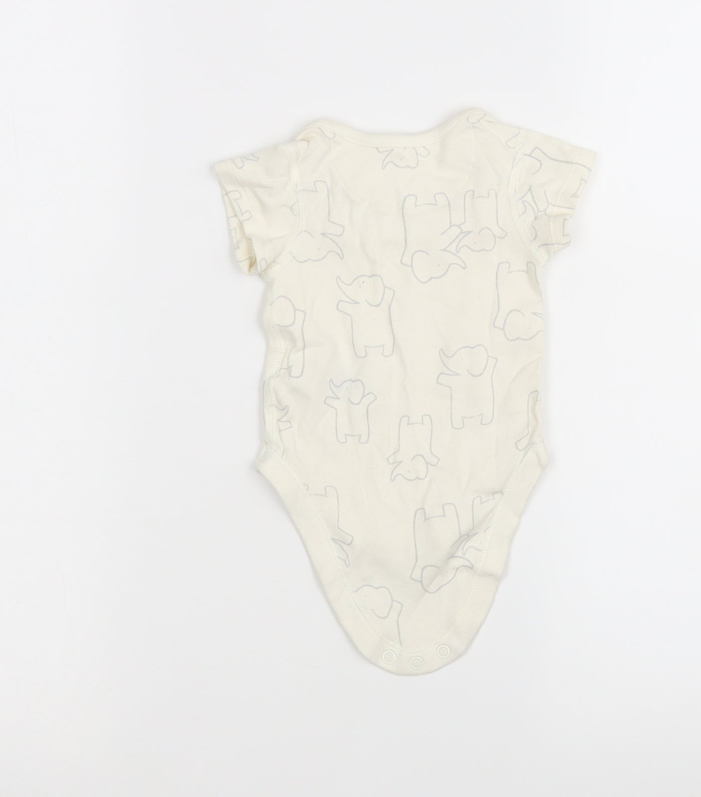 M&S Baby White Animal Print  Leotard One-Piece Size 0-3 Months