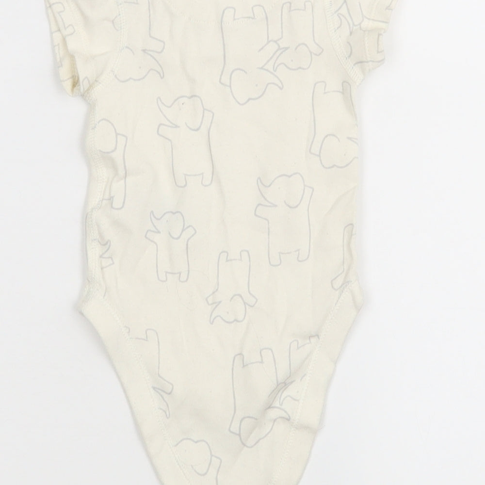 M&S Baby White Animal Print  Leotard One-Piece Size 0-3 Months
