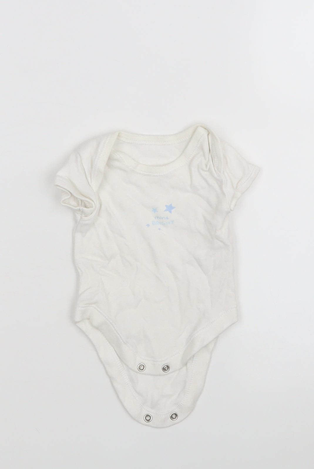 Additional front view of Matalan boys’ white leotard one-piece size newborn