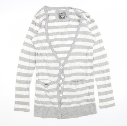 Denim Co Womens Multicoloured Striped  Cardigan Jumper Size 8