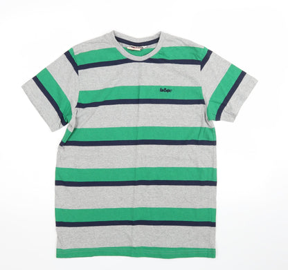 Lee Cooper Mens Multicoloured Striped   T-Shirt Size S
