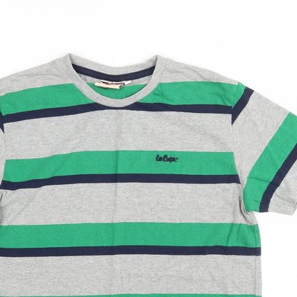 Lee Cooper Mens Multicoloured Striped   T-Shirt Size S