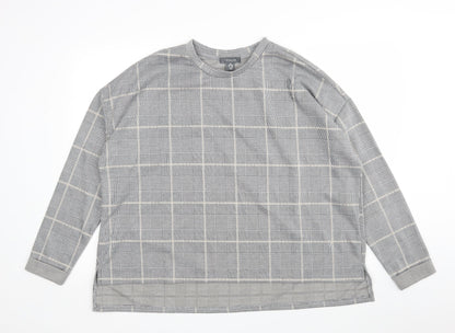 Primark Womens Grey Check  Pullover Jumper Size XL