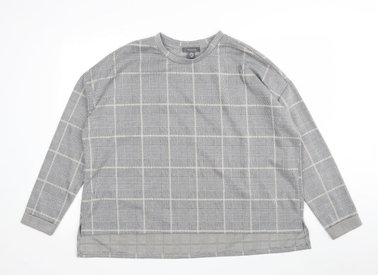 Primark Womens Grey Check  Pullover Jumper Size XL