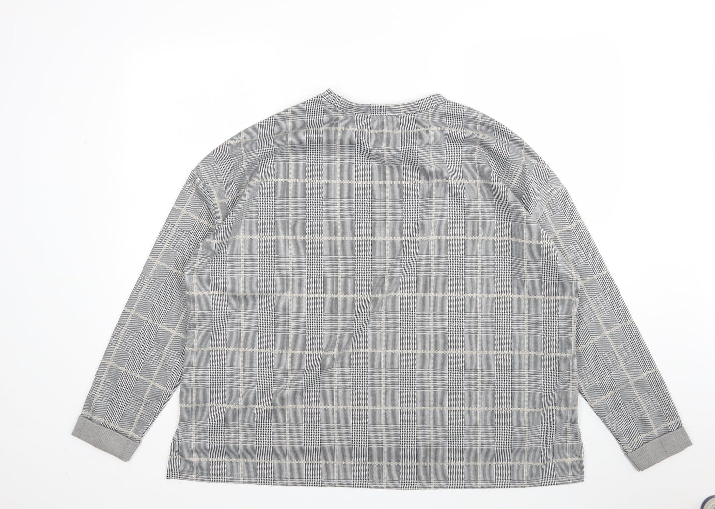 Primark Womens Grey Check  Pullover Jumper Size XL