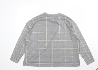 Primark Womens Grey Check  Pullover Jumper Size XL