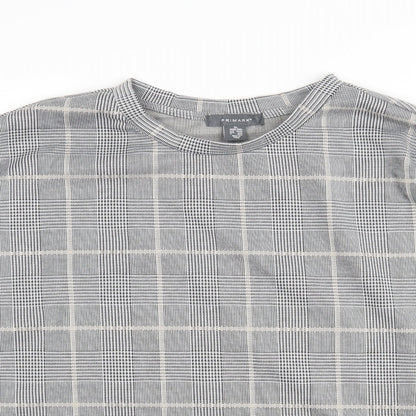 Primark Womens Grey Check  Pullover Jumper Size XL