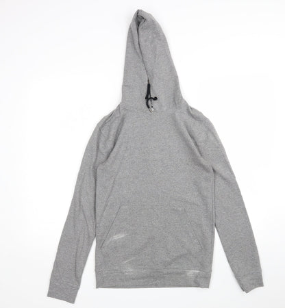 Additional front view of Topshop women’s grey pullover hoodie, size XS