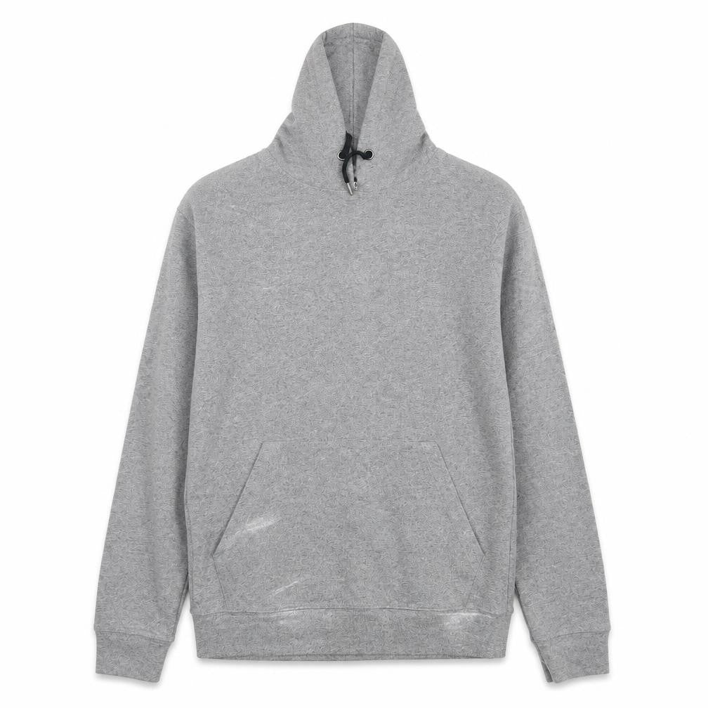 Front view of Topshop women’s grey pullover hoodie, size XS