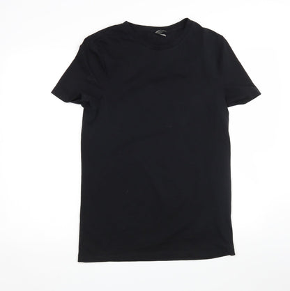 Womens UK Size L ASOS Black Basic T-Shirt