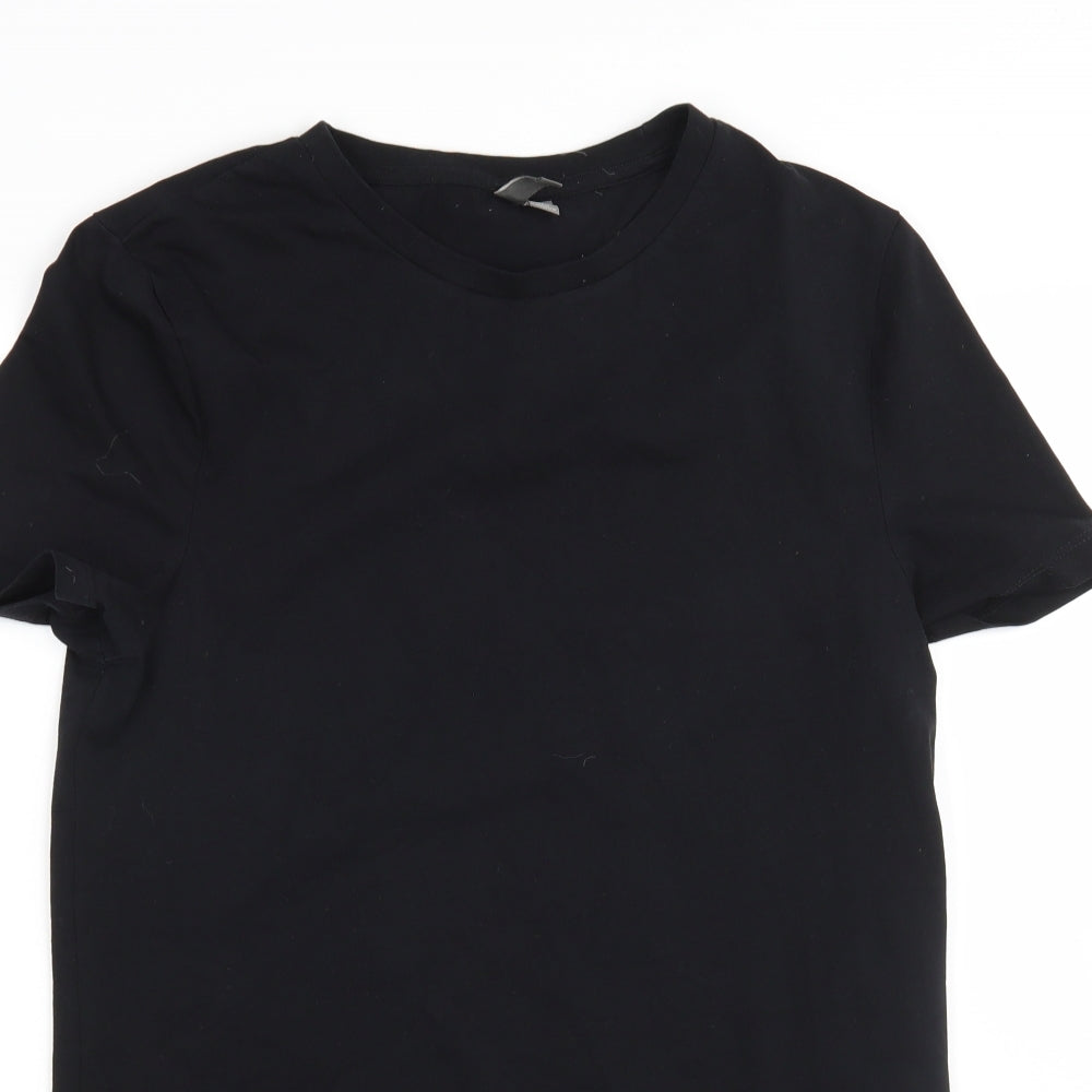 Womens UK Size L ASOS Black Basic T-Shirt