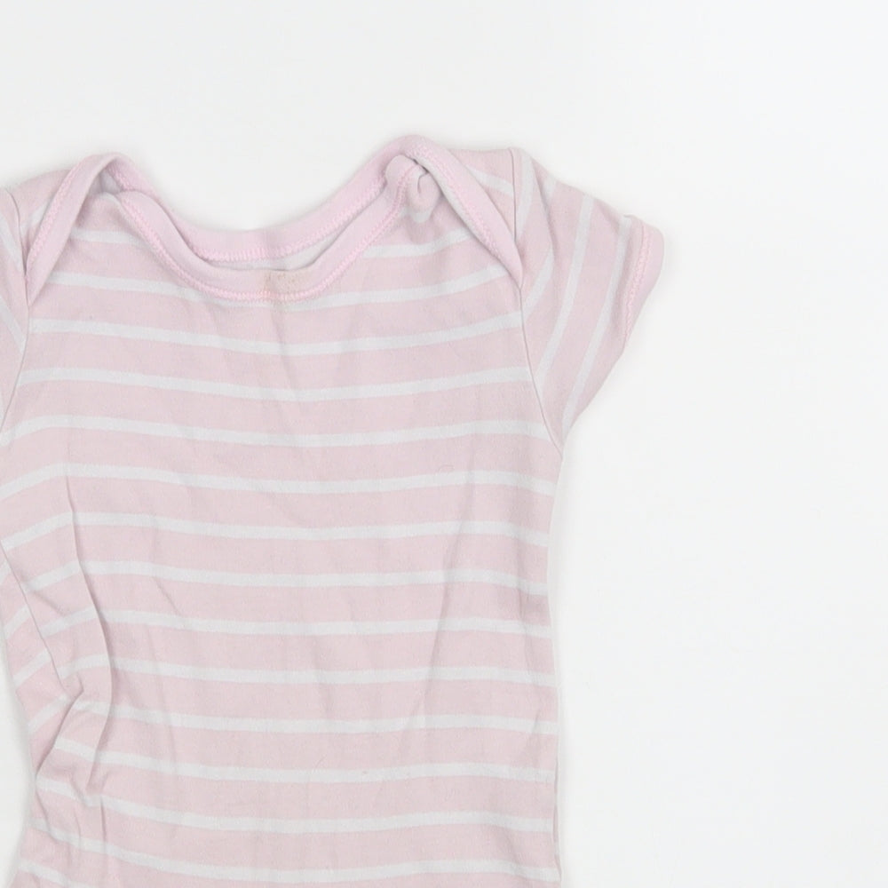 Matalan Girls Pink Striped  Leotard One-Piece Size 12-18 Months