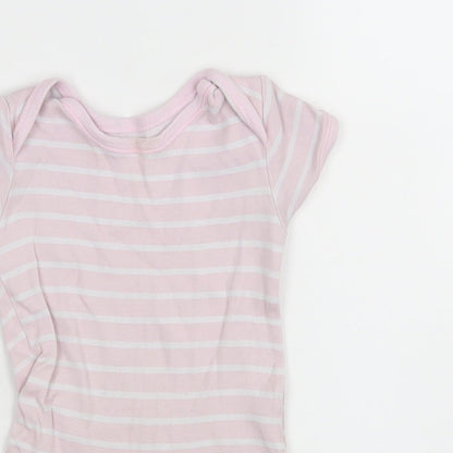 Matalan Girls Pink Striped  Leotard One-Piece Size 12-18 Months