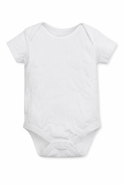 Front view of F&F Baby White Leotard One-Piece, size 12-18, Months
