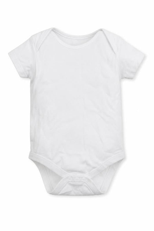 Front view of F&F Baby White Leotard One-Piece, size 12-18, Months