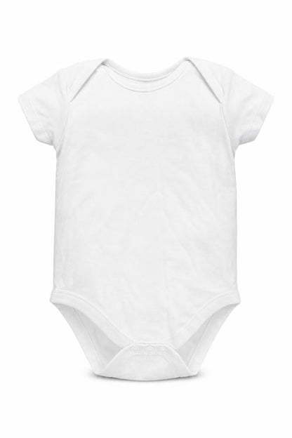 Front view of F&F Baby White Leotard One-Piece, size 12-18, Months