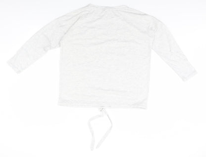 Peacocks Womens Grey Solid  Top Pyjama Top Size 10  - Weekend Vibes