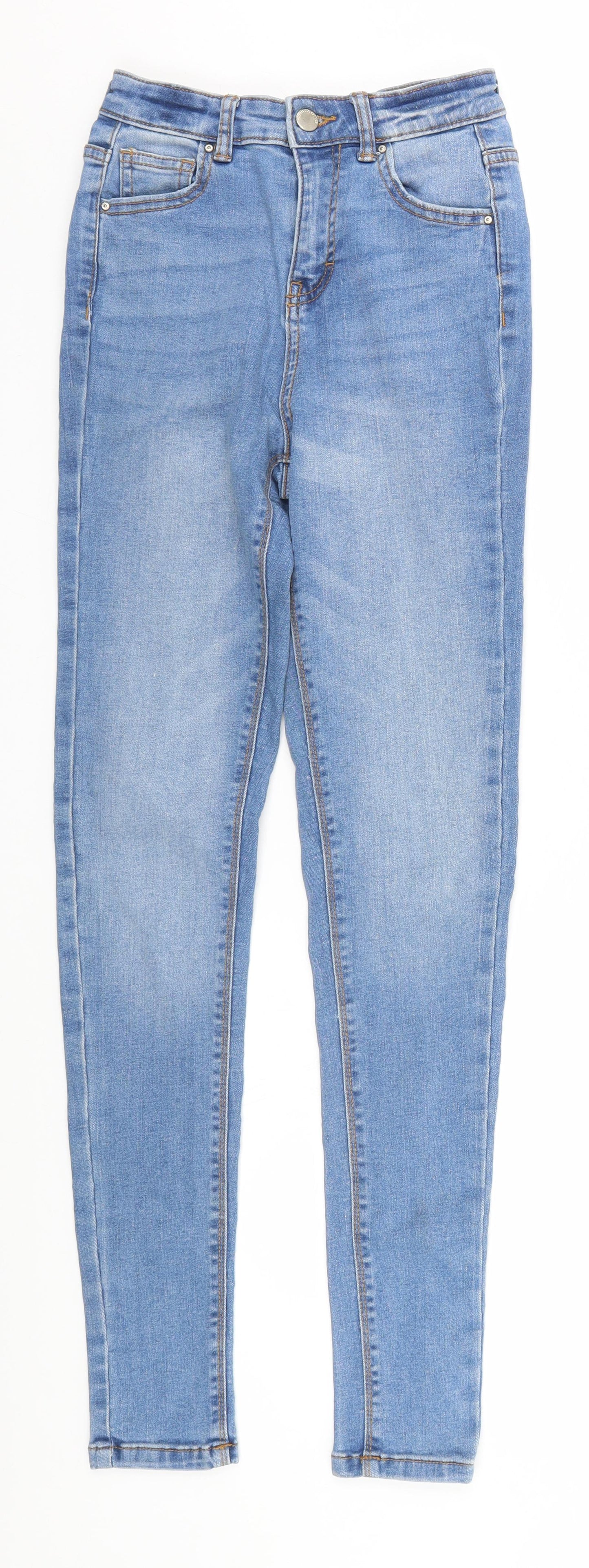 Denim & Co. Womens Blue   Skinny Jeans Size 6 L28 in