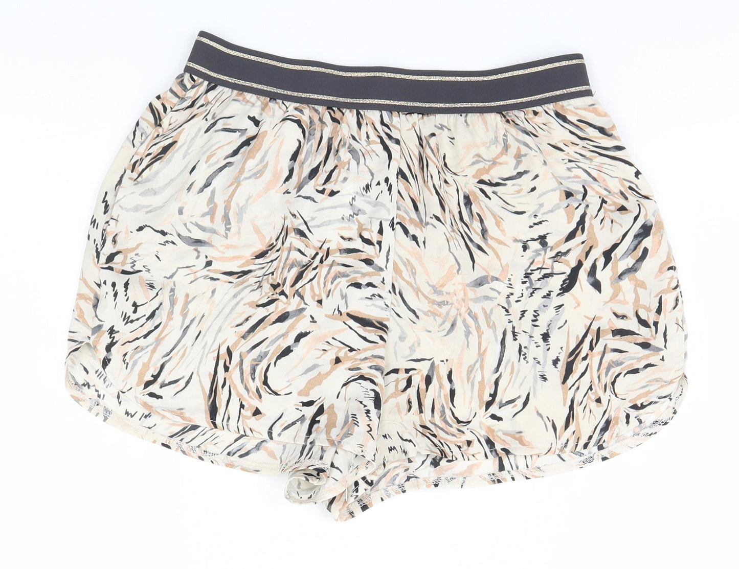 Primark Womens Beige Animal Print  Hot Pants Shorts Size 6