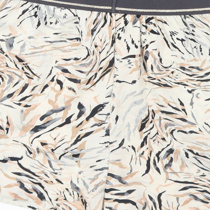 Primark Womens Beige Animal Print  Hot Pants Shorts Size 6
