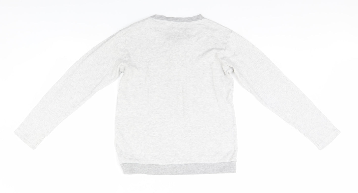 Alessandro Womens Grey Solid  Top Pyjama Top Size M