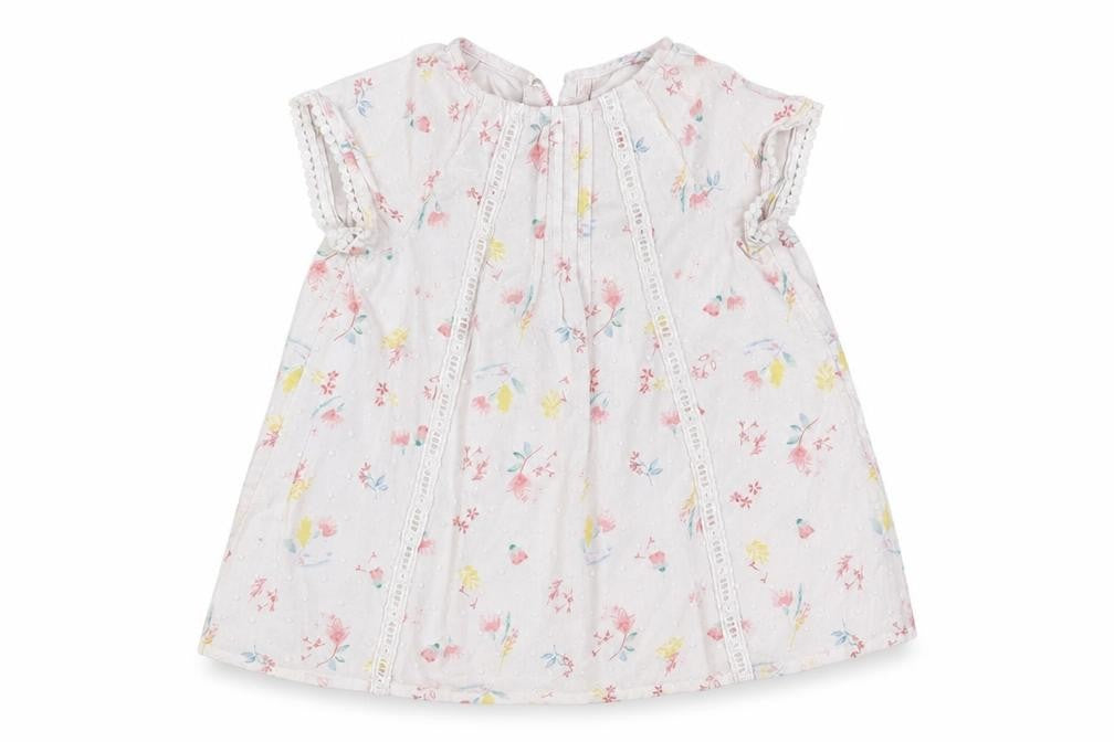 Front view of George Baby Green Floral A-Line, size 18-24, Months