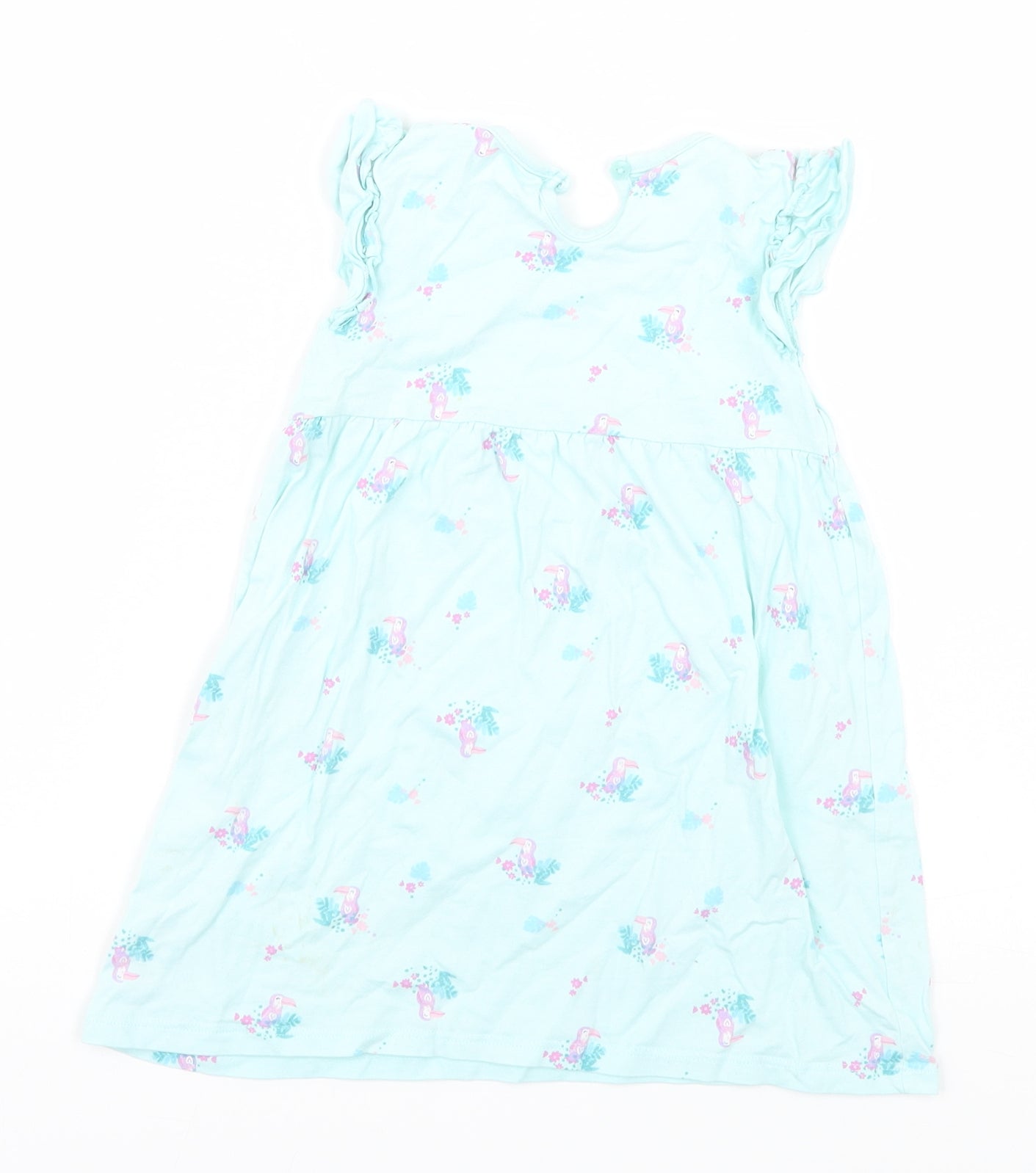 George Girls Green Animal Print  A-Line  Size 18-24 Months  - Birds
