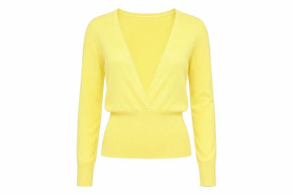 Front view of SPLASH women’s yellow jumper, size S
