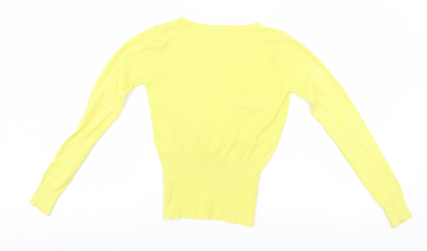 SPLASH Womens Yellow   Pullover Jumper Size S