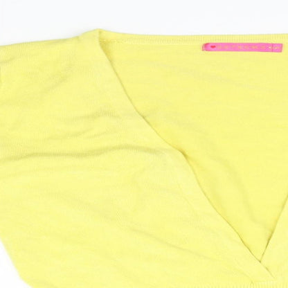 SPLASH Womens Yellow   Pullover Jumper Size S