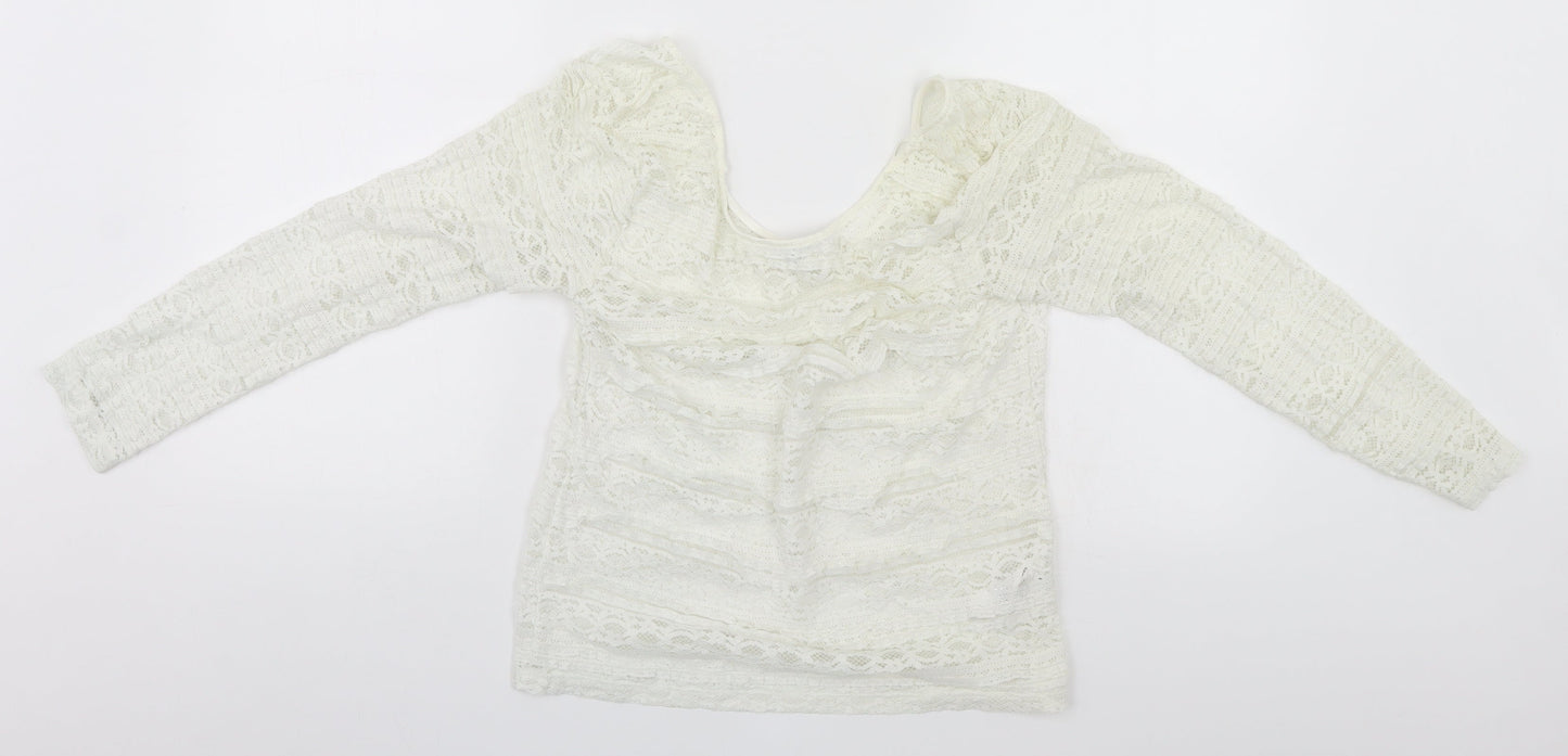 Womens UK Size M Divided White Basic Blouse
