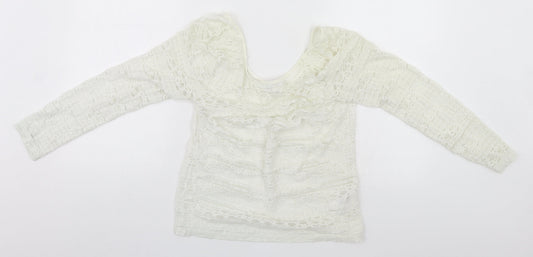 Womens UK Size M Divided White Basic Blouse