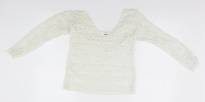 Womens UK Size M Divided White Basic Blouse