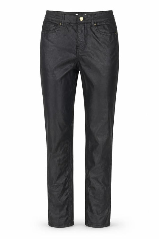 Front view of H&M women’s black carpenter leggings, size UK 6, 30-inch leg