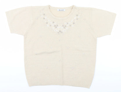 Womens UK Size 10 Berkertex Beige Pullover Jumper