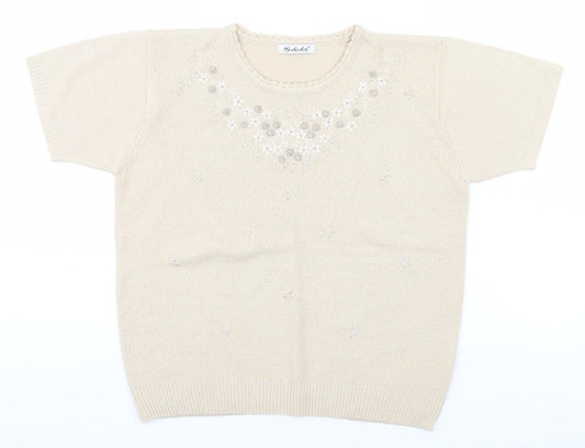 Womens UK Size 10 Berkertex Beige Pullover Jumper