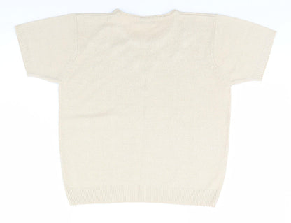 Womens UK Size 10 Berkertex Beige Pullover Jumper