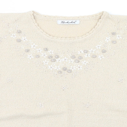 Womens UK Size 10 Berkertex Beige Pullover Jumper
