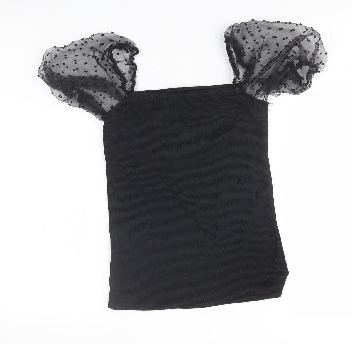 Womens UK Size 6 New Look Black Basic Blouse