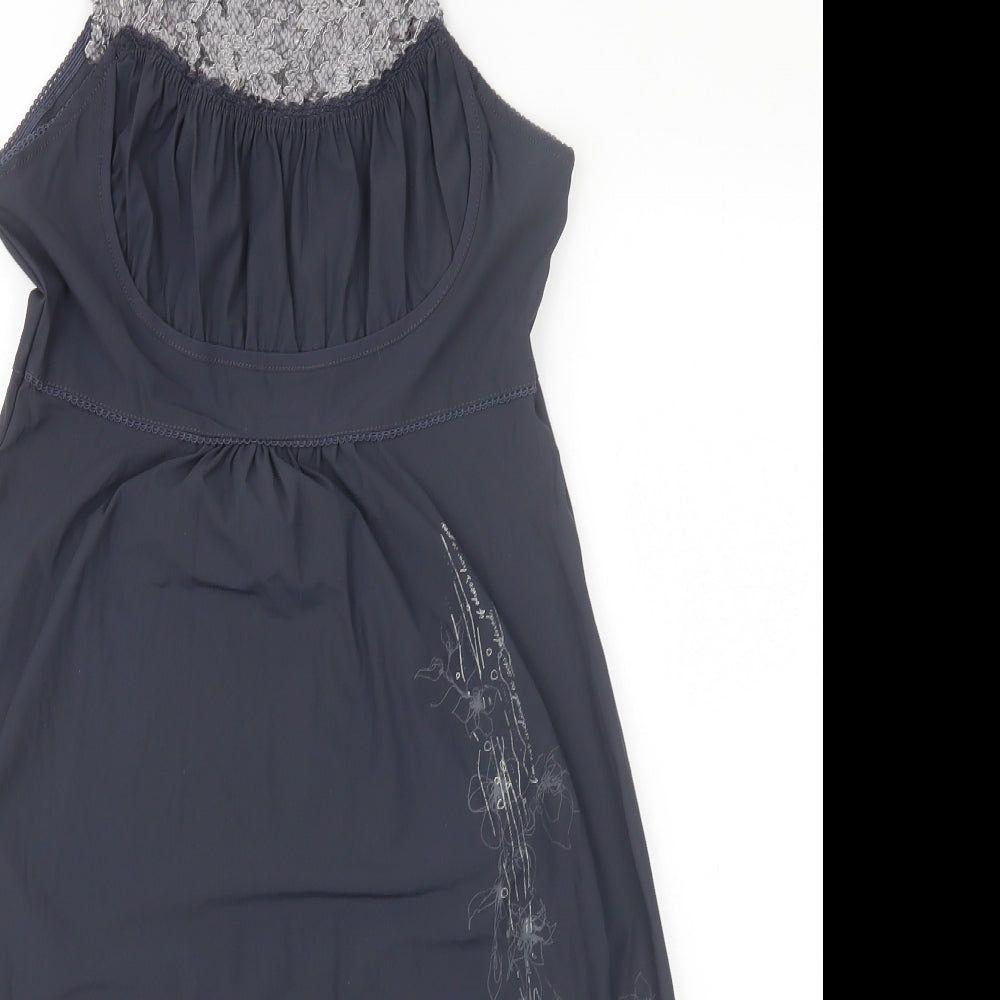 Close-up detail of sunlight women’s blue a-line one size