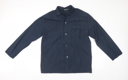 Mens UK Size M M&S Blue  Button-Up Long Sleeve Casual Shirt