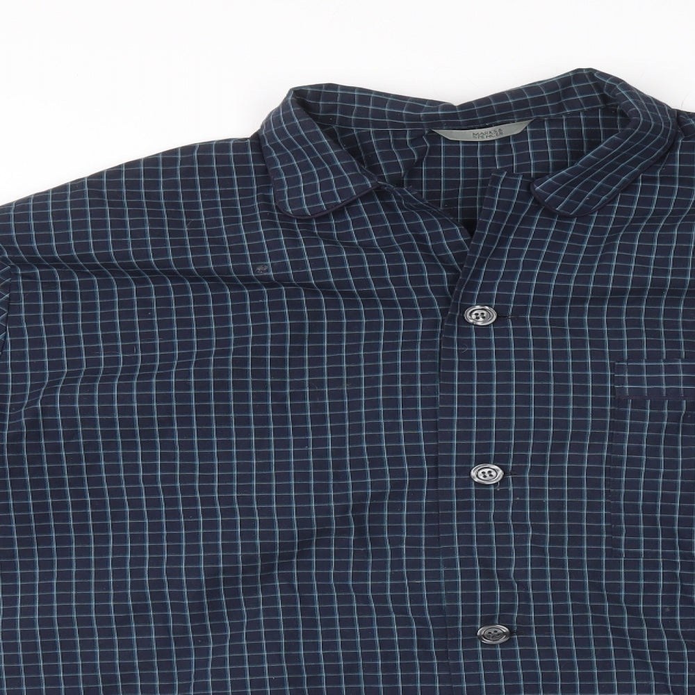 Mens UK Size M M&S Blue  Button-Up Long Sleeve Casual Shirt