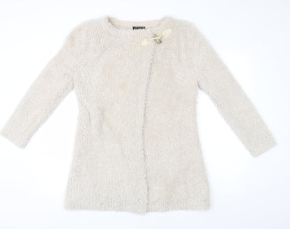 Womens UK Size 8 viz a viz Beige Cardigan Jumper