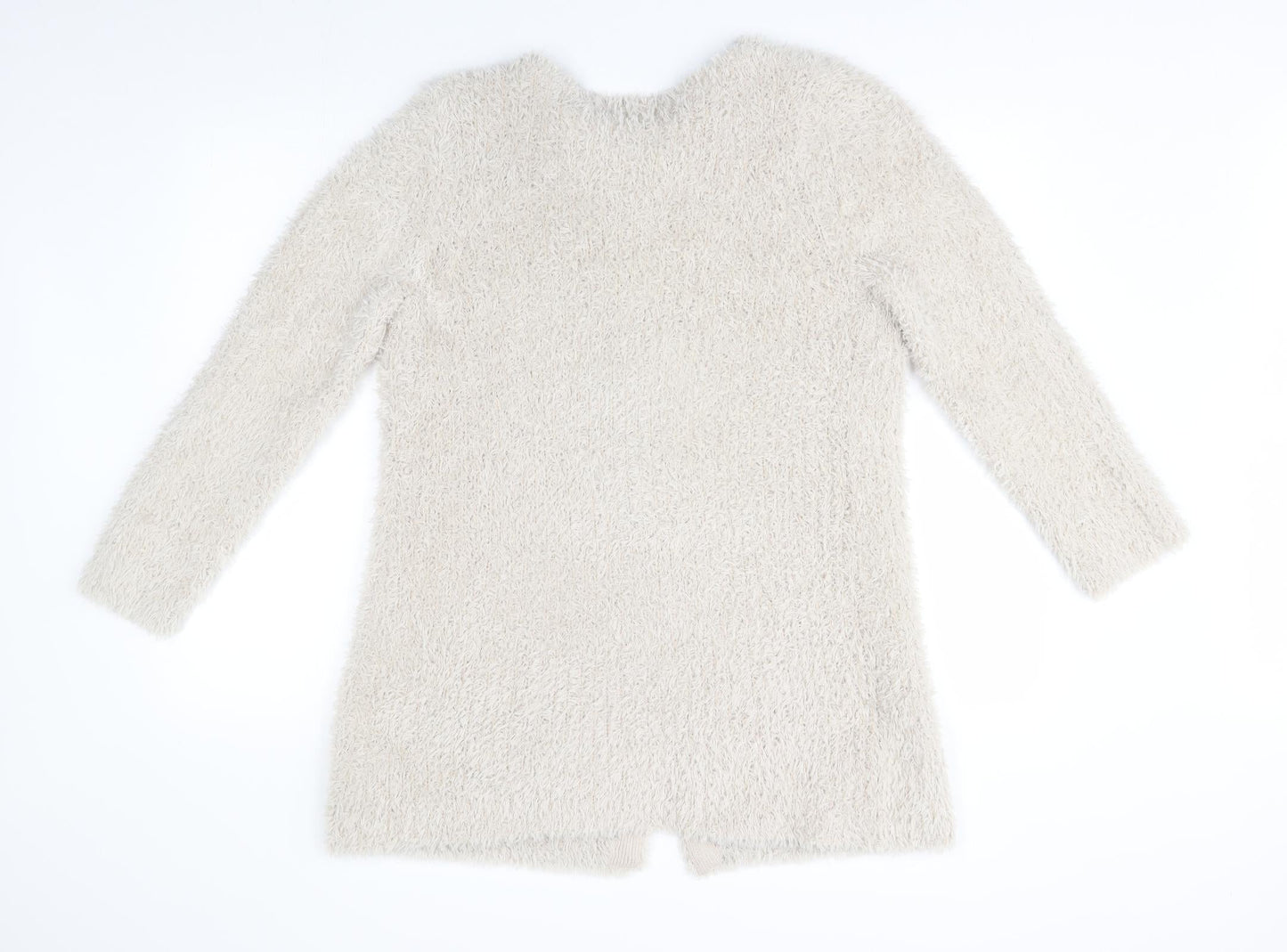 Womens UK Size 8 viz a viz Beige Cardigan Jumper