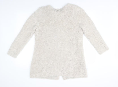 Womens UK Size 8 viz a viz Beige Cardigan Jumper