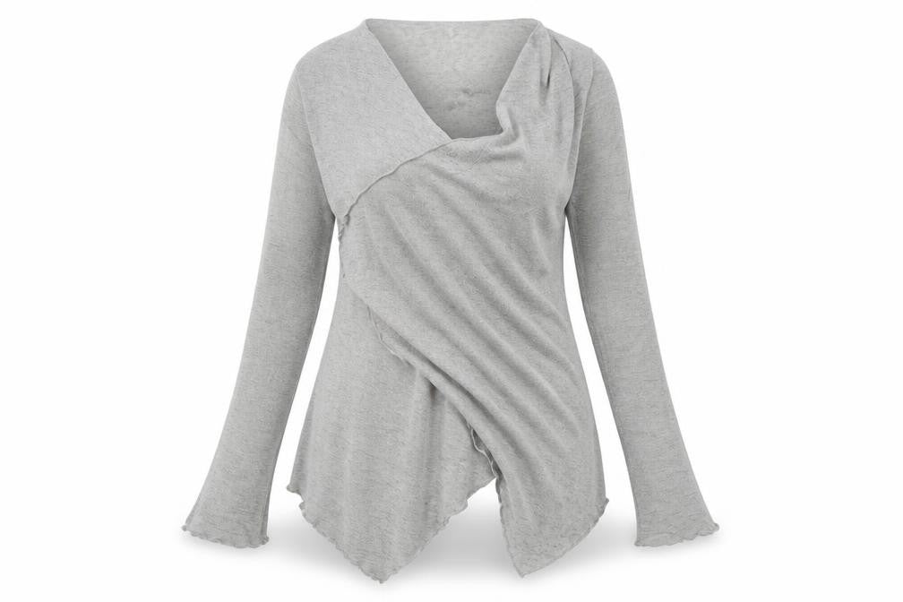 Womens UK Size 12 Quiz Grey Wrap Jumper