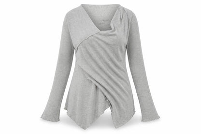 Womens UK Size 12 Quiz Grey Wrap Jumper