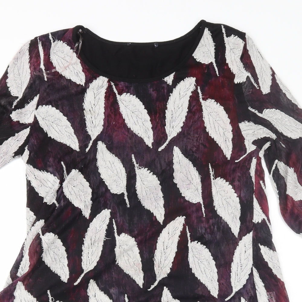 Womens UK Size 12 Preworn Purple Basic Blouse