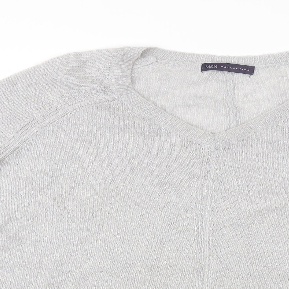 Womens UK Size 12 M&S Grey Pullover Jumper